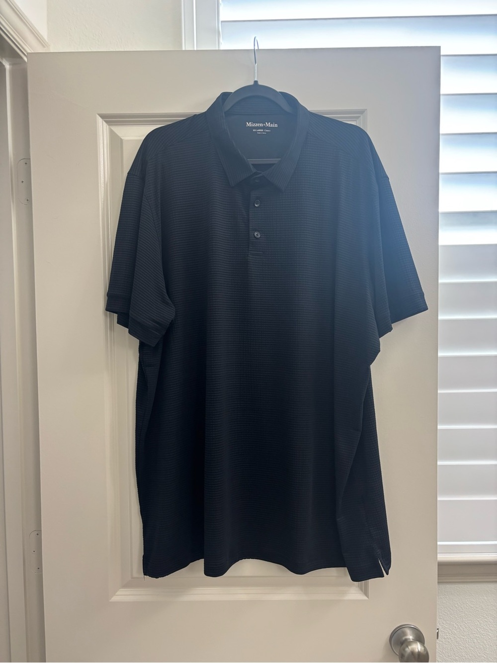 Mizzen+Main Black Short-Sleeve Performance Polo